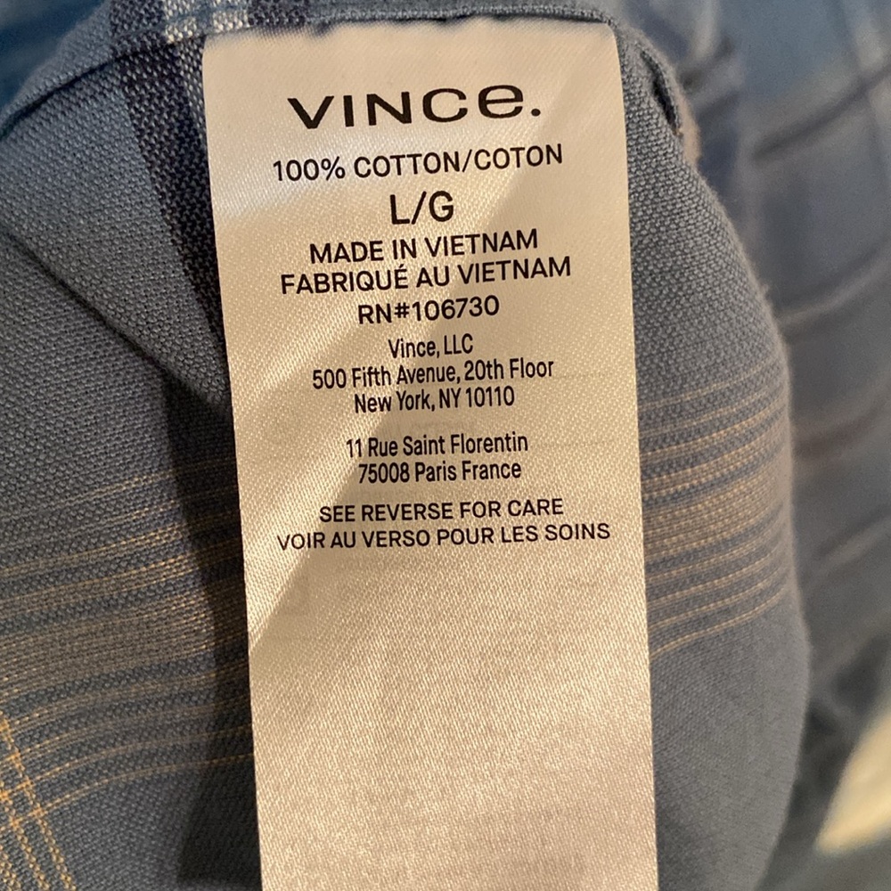 🔥EC🔥Vince 100% Cotton Finely Thin Corduroy Button Up Shirt. - Picture 5 of 6